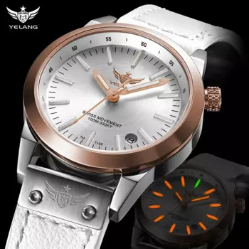 YELANG Новый женский кожаный ремень модный плавательный водонепроницаемый 100 м Швейцарский спонтанный H3 T100 светящийся кварцевый сапфировое зеркало V1010