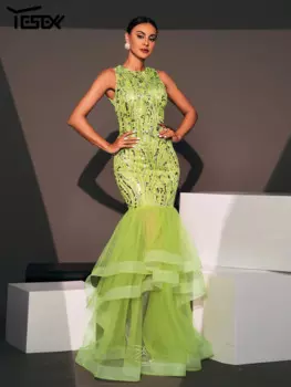 Yesexy 2024 Новое Элегантное красивое женское вечернее платье с круглым вырезом