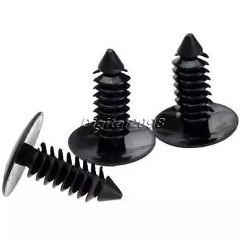 Yetaha 50 шт. 8 мм дверная заклепка с отверстием, облицованная крышка с зажимом для GM Ford Chrysler, нейлоновая Автомобильная Защита бампера, фиксатор с заклепками