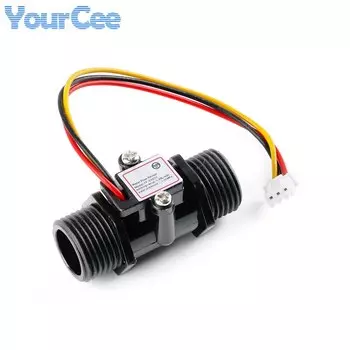 YF-S201C датчик расхода воды 1-30 л/мин, переключатель, счетчик расхода жидкости, прозрачный корпус для управления водой, постоянный ток 5-15 в, используется для водонагревателей
