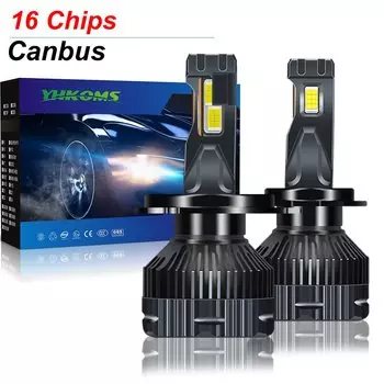 YHKOMS H4 Canbus H7 LED H1 H8 H9 H11 9005 9006 HB3 HB4 9012 Автомобильная светодиодная лампа для фар 100 Вт 30000LM Автоматическая лампа 6000K 12 В