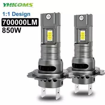 YHKOMS H7 Светодиодная лампа для фар Мини Беспроводная 60W 20000LM 6000K CSP для автомобильных фар Автодиодные лампы H7 Turbo Led 12V Автомобильные