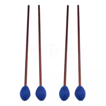 Yibuy 2 Kit Marimba Mallets 33 мм голубая мягкая пряжа 16,77 дюйма для любителей музыки