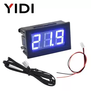 YIDI Цифровой термометр 0,56", красный/зеленый/синий