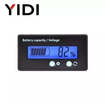 YIDI Цифровой вольтметр 12/24/36/48 В