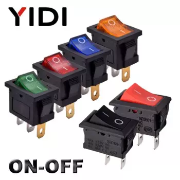 YIDI кулисные переключатели KCD1 6A 250В красный зеленый синий