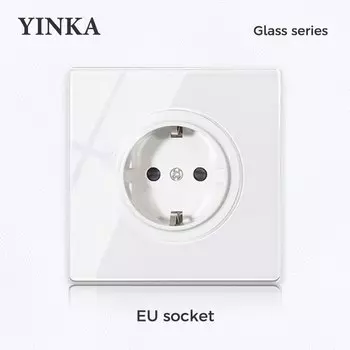 YINKA Переключатель света из закаленного стекла 1-4 группы белый