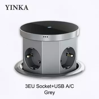 YINKA выдвижная настольная розетка с беспроводной зарядкой