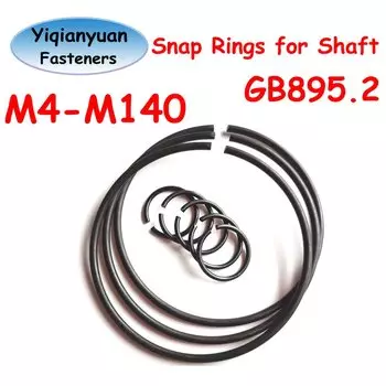 Yiqianyuan круглые стопорные кольца из углеродистой стали M4.0-M140 GB895.2 стопорные кольца вала для механических применений