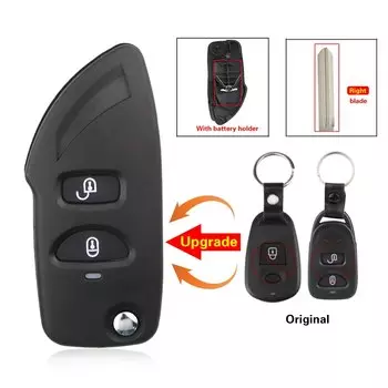 YIQIXIN 2-кнопочный автомобильный откидной модифицированный корпус ключа для Hyundai Elantra Santa Atos Trajet Fe Tucson IX35 Eagle Terracan для Kia Carens