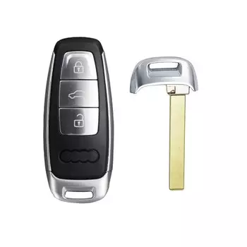 YIQIXIN 3-кнопочный корпус автомобильного ключа для Audi A1 A2 A3 A4 A4L C8 A5 A6 A6L A7 A8 A8L Q8 2017 2018 2019 2020 Сменная крышка корпуса