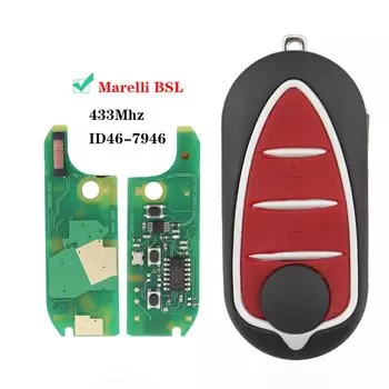 YIQIXIN 3-кнопочный откидной пульт дистанционного управления для Alfa Romeo Mito GTA 2008-2015 Giulietta 2010-2016 433 МГц Delphi/Marelli автобрелок ID46 PCF7946