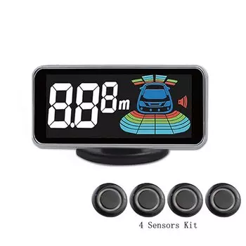 YIQIXIN 4 датчика автомобильный парковочный радар монитор детектор сигнализации система помощи авто парктроник светодиодный обратный резервный подсветка дисплей