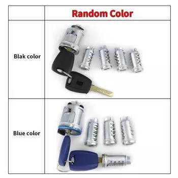 YIQIXIN 5 шт. автомобильный замок зажигания, цилиндр замка багажника для Fiat-Ducato Doblo Cargo Punto Panda Peugeot-Citroen с лезвием SIP22