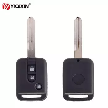YIQIXIN чехол для дистанционного ключа автомобиля для Nissan Micra 350Z Pathfinder Navara X-Trail Almera без логотипа, 3-кнопочный необрезанный лезвие