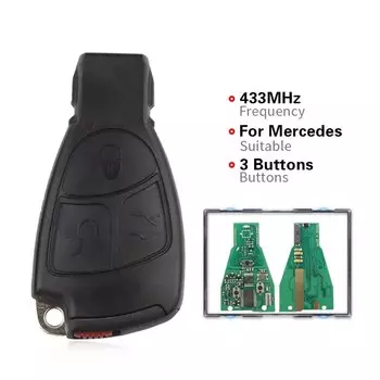 YIQIXIN дистанционный ключ-брелок от машины для Mercedes Benz NEC B C E ML S CLK Class CL MB W204 W203 W211 W208 1996-2005 433Mhz 2/3 Button