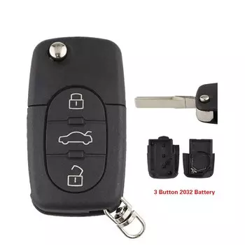 YIQIXIN для Audi A2 A3 A4 A6 A8 B5 RS4 TT 1994-2004 Quattro флип-чехол для дистанционного ключа автомобиля, неразрезанный держатель CR1620/CR2032