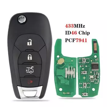YIQIXIN ID46 PCF7941 Складной автомобильный ключ дистанционного управления для Chevrolet Cruze Avo Malibu 2015 + Onix Cobalt Prisma Spin Trailblazer