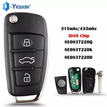 YIQIXIN ID48 чип Smart Remote 315/433 МГц для Audi B7 A4 S4 Quattro Cabriolet Avant 2005-2008 8E 0837220 К 8Е 0837220 К 8Е 0837220 Д