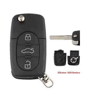 YIQIXIN откидной складной удаленный автомобильный ключ для Audi A2 A3 A4 A6 A8 TT B5 RS4 Quattr держатель батареи CR2032/CR1620 чехол-брелок