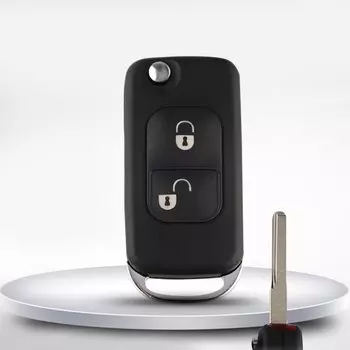 YIQIXIN Складной Чехол Для Ключей С 2 Кнопками Для Mercedes-Benz C CL S SL SLK ML W168 W124 W202 W203 B200 A160 E113