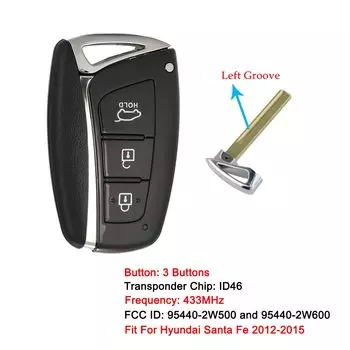 YIQIXIN удаленный автомобильный ключ 433 МГц ID46 8A чип для Hyundai IX45 Genesis Santa Fe 2012-2018 Equus Azera Tucson Keyless Go Smart Fob