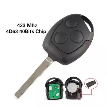 YIQIXIN удаленный Автомобильный ключ оболочка HU101 лезвие для Ford Mondeo Fusion Focus 2 Fiesta Galaxy C-Max S-Max 433 МГц 4D60/4D63 чип