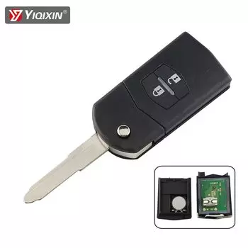 YIQIXIN усовершенствованный Выкидной дистанционный Автомобильный ключ с 2 кнопками для Mazda 2, 3, 6, CX7, CX9, RX8
