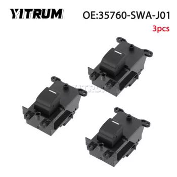 YITRUM 35750-SWA-K01 35760-SWA-J01 35750SWAK01 35760SWAJ01 Главный переключатель стеклоподъемника для Honda CRV 2007 2008 2009 2010 2011