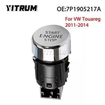YITRUM Автомобильный двигатель, кнопка запуска и остановки зажигания, 7P 1905217 Для VW Touareg 2011-2014 7P 1905217 B Для Touareg 2015-2018