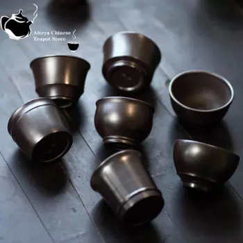 Yixing Zisha стандартная Желтая Чашка с красным камнем, чашка мастер, маленькая чайная чашка, чайный набор, чайная чашка кунг-фу, одна чашка