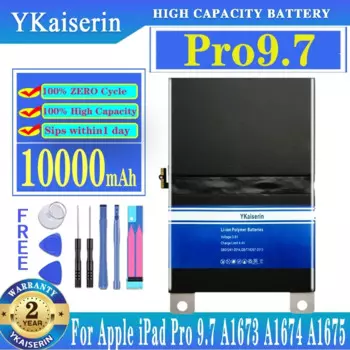 YKaiserin 10000 мАч аккумулятор для планшета Apple iPad Pro 9,7 дюйма большой емкости A1673 A1674 A1675 сменная батарея