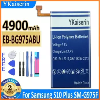 YKaiserin 4900 мАч EB-BG975ABU Аккумулятор для SAMSUNG Galaxy S10 Plus S10 + SM-G9750 Аккумулятор для мобильного телефона Tterie Гарантия 2 года