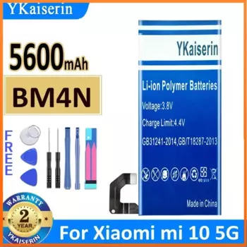 YKaiserin Аккумулятор для сотового телефона Xiao Mi BM4N 5600 мАч для Xiaomi Mi 10 Mi10 для Xiaomi10 Портативные аккумуляторы Bateria + Track NO