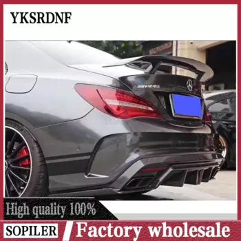YKSRDNF GT Спойлер крышка крыла для Mercedes - Benz CLA CLASS W117 CLA45 углеродное волокно/FRP задний спойлер для багажника 2013 2014 2015 2016