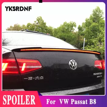 YKSRDNF, спойлер для vw passat b8, 2017, 2018, 2019, высокое качество, ABS, глянцевый, черный, заднее крыло, спортивные аксессуары, обвес