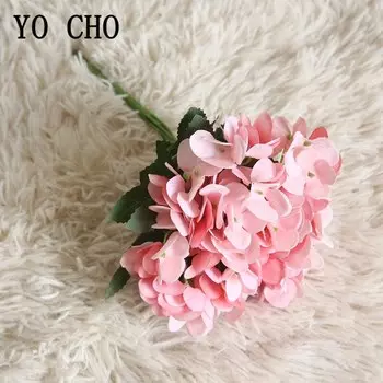 YO CHO искусственная шелковая синяя гортензия