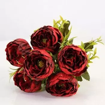 YO CHO Искусственные пионы шелковые букет белый розовый