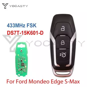 Yocпластика 3 кнопки 433 МГц ID49 смарт-пульт дистанционного управления автомобильный ключ для Ford Mondeo Edge S-Max Galaxy 2014-2018 DS7T-15K601-D
