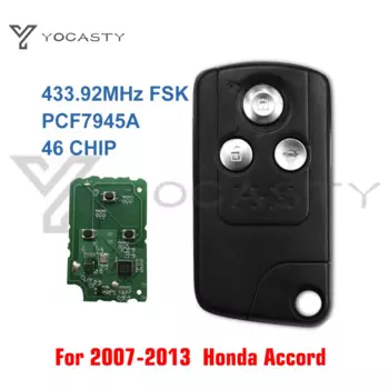 Yocпластика PCF7945A 433 МГц FSK ID46 автомобильный смарт ключ-брелок для Honda Accord 2007 2008 2009 2010 2011 2012