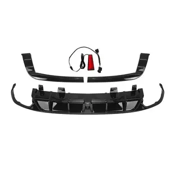 YOFER диффузор заднего бампера для Honda Accord 2018-2022, глянцевый черный кронштейн для багажника, сплиттер, спойлер со светодиодным стоп-сигналом, комплект кузова