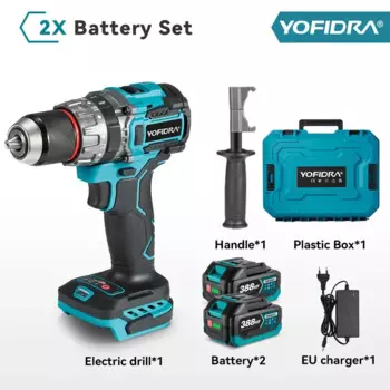 YOFIDRA Бесщеточная ударная дрель 13 мм