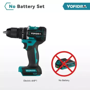 YOFIDRA 13 мм 35 + 3 крутящего момента Бесщеточная электрическая ударная дрель Беспроводная электрическая отвертка DIY Электроинструмент для батареи 21 В 18 В