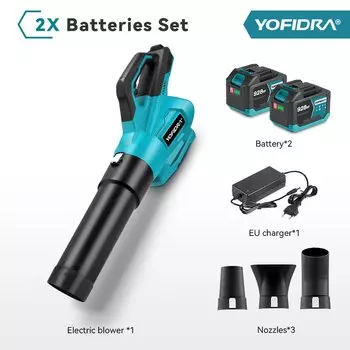 YOFIDRA Бесщеточный воздуходувка 2000 Вт для Makita 18 В