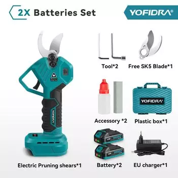 YOFIDRA Бесщеточный электросекатор 30 мм 2 передачи для Makita 18 В