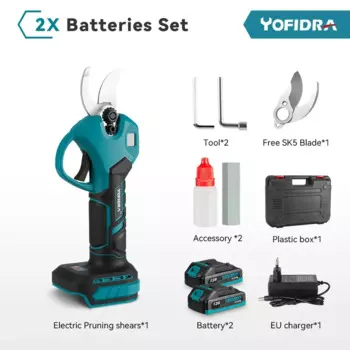 YOFIDRA 30 мм бесщеточные электрические секаторы аккумуляторные эффективные фруктовые деревья бонсай садовые электроинструменты для батареи 18 В