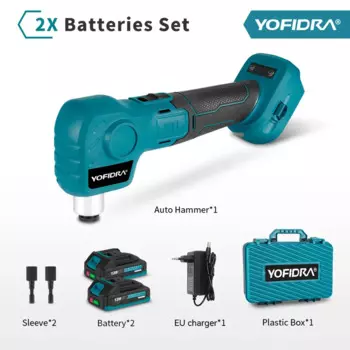 YOFIDRA бесщеточный 20 В автоматический молоток электрическая отвертка аккумуляторная дрель молоток многофункциональный электроинструмент для батареи 21 В 18 В