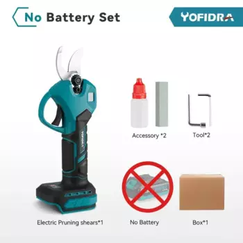 Yofidra бесщеточный 30 мм электрический секатор секатор перезаряжаемые ножницы фруктовое дерево садовые электроинструменты для батареи 21 В 18 В
