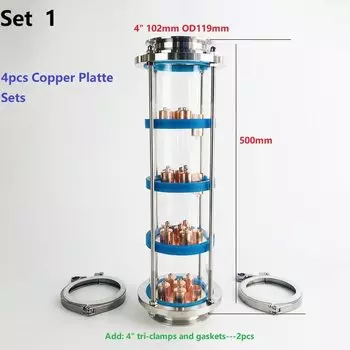 YOHOYAMA 4-дюймовая колонна для дистилляции из нержавеющей стали 304