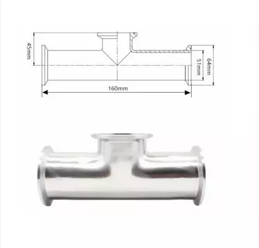 YOHOYAMA Тройник для труб из нержавеющей стали 2''